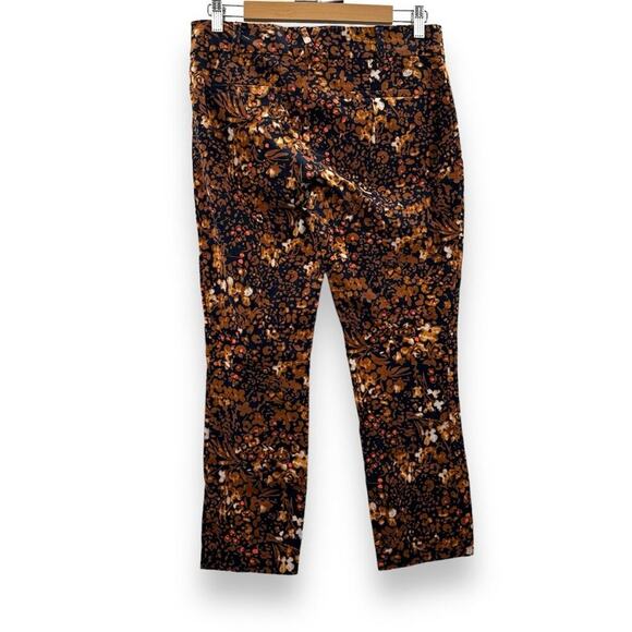 Anthropologie The‎ Essential Slim Autumn Floral Print Trouser Pants Sz 8 - Picture 6 of 15
